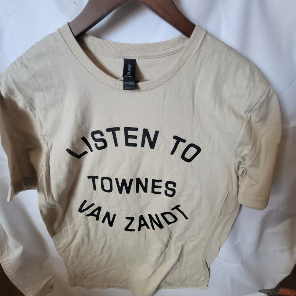 Townes Van Zandt  band t shirt size Medium cream